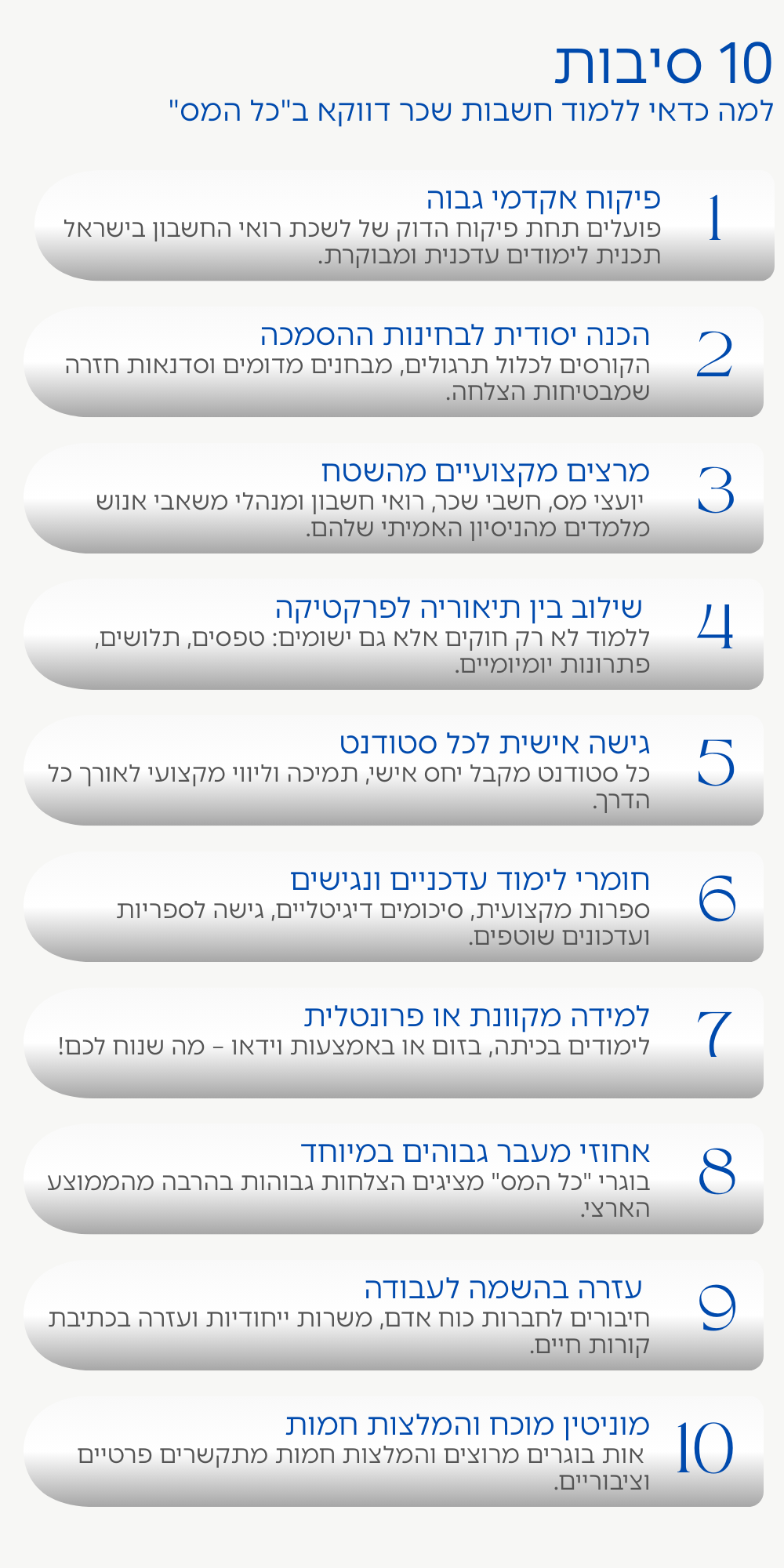 10 סיבות קול המס